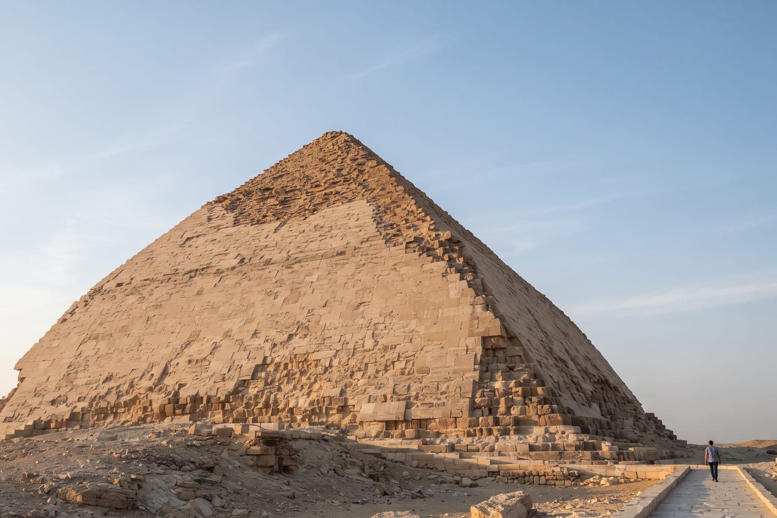The Bent Pyramid of Dahshur with its unique double construction angle