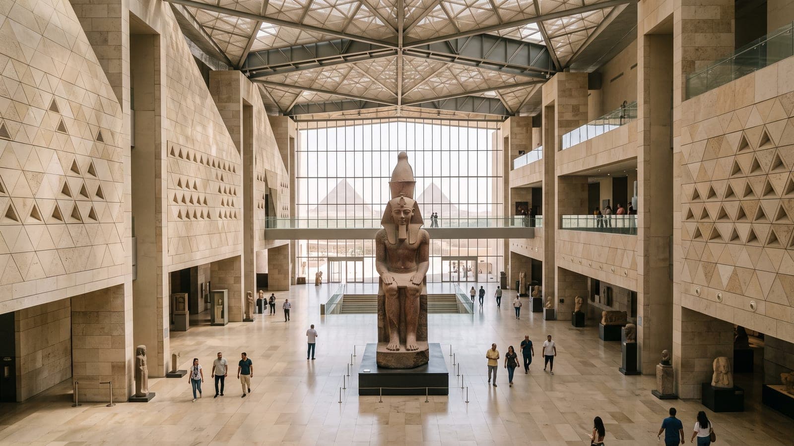 Façade du Grand Musée Égyptien au Caire